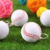 KINMAD 24 Pack Baseball Keychains Baseball Sport Stress Ball Keychains for Kids Party Favors Gifts School Carnival Prizes