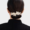 Opal Flower Rhinestone Hair Clip French Crystal Vintage Hair Barrettes Elegant Pearl Hair Accessories,by JINBUYAO (E)