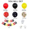 Cartoon Mouse Balloons Garland Arch Kit, Red Black Yellow Confetti Balloons for Cartoon Mouse Theme Birthday Party Supplies Decorations for Kids Girls Boys Birthday Party Favors