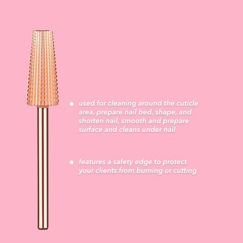 Kiara Sky Rose Gold Drill Bits for E-File Nail Drill (5 In 1 Fine)