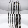 JERCLITY 1 Box 12 Strips Nail Chains for Nail Art Black Alloy Metal Nail Art Chains Black Nail Charms Punk Nail Studs Black Chain Jewelry Accessories for Women Nail Art