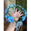 6Pcs Adjustable Boho Flower Crowns with Elastic Ribbon Floral Headbands Garland Bridal Bridesmaid Women Girls Teens Kids Headpiece for Hawaiian Party Wedding Beach Festival