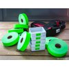 Perco Fluorescent Green Pricing Labels for Monarch 1131 Price Gun - 1 Sleeve, 8 Rolls, 20,000 Price Marking Labels - with Ink Roll Included