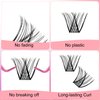 Lash Clusters DIY Eyelash Extensions 120 Clusters Lashes D Curl 0.07 Natural Individual Lash Extensions Mixed Tray False Eyelashes Soft & Strong Thin Band DIY at Home (F30-0.07D, 8-16mm)