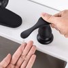 GAGALIFE Sink Soap Dispenser Matte Black, Built in Soap Dispenser with 13 OZ Bottle, Lotion Dispenser for Kitchen Sink, Refill from The Top