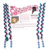 Collect Four (4) Peppermint & Rasperry mix color 5" Twirly Do Reusable Hair Wrap Twist Braid Barrette