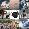 FGCCJP KN95 Face Mask 30pcs Disposable Face Masks Individual Packed Safety 5 Layers Breathable Cup Dust Masks Filtration>95% for Adults Men Women(Black)