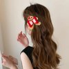 Christmas Red Hair Bows for Girls Christmas Reindeer Antlers Hair Clips Hair Accessories Glitter Deer Antlers Design Hair Bows Hair Barrettes for Hair Styling 2Pcs (Gingerbread Man)