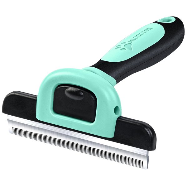 MIU COLOR Pet Grooming Brush, Deshedding Tool for Dogs & Cats, Effectively Reduces Shedding by up to 95% for Short Medium and Long Pet Hair，Spring Green