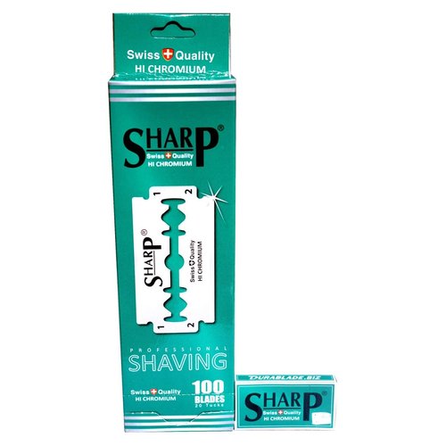 100 Sharp Hi Chromium Double Edge Razor Blades For Safety Razor - Men´s Safety Razor Blades For Shaving For Men For A Smooth And Clean Shave (1 Year Supply)