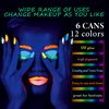 Water Activated Eyeliner, UV Glow Neon Cake Paint, 12 Bright Color Hydra Eye Liner,UV Glow Blacklight Luminous Body Face Makeup Paint, Costume Halloween and Club Makeup Art Paint (01)