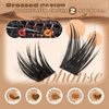 Wispy Lash Clusters 3D Cluster Eyelash Extensions 10-16mm Individual Lashes Extension Natural Look DIY Lashes Clusters Thin Band False Eyelashes Clusters by ALPHONSE