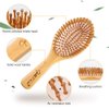 BestFire 6 in 1 Hair Brush Set for Men & Women: Bamboo Bristle Hairbrush, Tail Comb, Double Head Comb, 3 Air Cushion Massage Brushes for Scalp Massaging