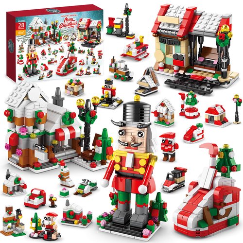 Advent Calendar 2024 Christmas Nutcracker Building Blocks Set - 24 Days Toys for Kids Holiday Countdown Calendars Xmas Thanksgiving Gifts Christmas Stocking Stuffers for Boys Girls Teen