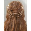 Kilshye Leaf Bride Wedding Hair Clips Gold Crystal Fairy Hair Barrettes Rhinestone Bridal Hair Accessories for Women and Girls
