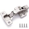 DecoBasics Kitchen Cabinet Frameless Hinges (Pack of 4), Soft Close Door Hinges, Metal Hinges for Kitchen Drawers, Cabinet Hardware, 3 Way Adjustability & Easy Installation