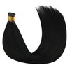 YoungSee Itip Human Hair Extensions Black 20Inch I Tips Hair Extensions Real Human Hair Black I Tip Extensions Jet Black I-Tip Hair Extensions Real Human Hair Natural Pre Bonded Hair 1g/s 50g