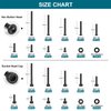 SATANTECH 1590Pcs M3 Screw Assortment Kit,M3 Screw Kit,M3 Button Head Screws and M3 Socket Head Screws,12.9 Grade M3 Internal Hex Screws,Assorted Black M3 Screws & M3 Bolts and Nuts