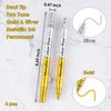 Dyvicl Metallic Marker Pens Dual Tip, Permanent Metallic Silver and Gold Paint Pens for Black Paper, Wine Glass, Rock Painting, Christmas Card Making, Scrapbook, DIY Crafts, Set of 4