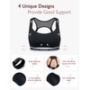 Momcozy Nursing Bras for Breastfeeding, FB011 Low-Impact Nursing Sports Bra Support Maternity Pregnancy Padded Wireless Bralette Black