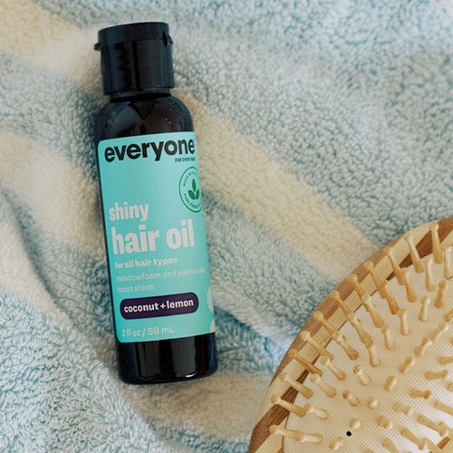 Everyone Hair Care Hair Oil - Coconut & Lemon, 2 fl oz Bottle, Hair Treatment Oils for Shiny Hair, Flyaways & Frizz Control, Sulfate Free & Paraben Free