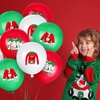 Zomiboo 60 Pcs Christmas Ugly Sweater Balloons 12 Inch Red Green White Xmas Latex Balloons for Lets Ugly Sweater Christmas Party Supplies Christmas Themed Party Winter Decorations