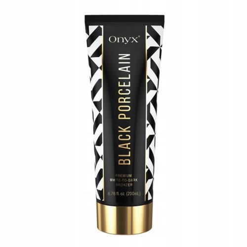 Onyx Black Porcelain White Bronzer Tanning Lotion for Tanning Beds - Premium White-To-Dark Indoor Tanning Bed Lotion with Advanced Bronzer and Accelerator - Gradual Bronzing - No-Stains and No-Streaks