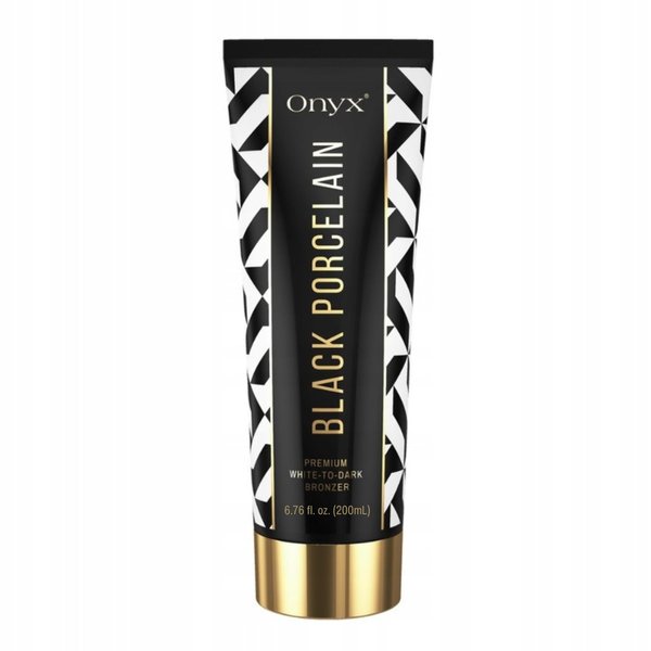 Onyx Black Porcelain White Bronzer Tanning Lotion for Tanning Beds - Premium White-To-Dark Indoor Tanning Bed Lotion with Advanced Bronzer and Accelerator - Gradual Bronzing - No-Stains and No-Streaks