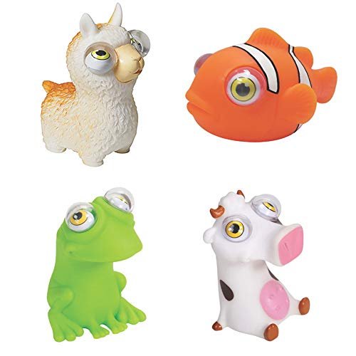 WARM FUZZY Toys (1) Llama Poppin Peepers - Squeezy Animals with Pop Out Eyes - Stress Relief Toy Suitable for Autism & ADHD - Funny Sensory Toys Great for Home, Classroom, Birthday Party Favors