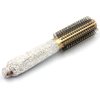 Bestbling Bling Rhinestone Round Barrel Hair Brush - Quick Drying, Frizz Reduction, and Healthy Hair Styling and curling for All Hair Types, Adding Hair Volume (Silver)