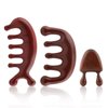 Equivira 3pcs Wooden Scalp Massager Comb, Hair Gua Sha, Wood Scalp Massager Hair Growth, Wooden Nose Scraper Scalp Comb Guasha Tool ﻿for Women Men Older