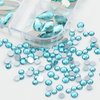 820Pcs Lake Blue Nail Rhinestones Crystals Gems Flatback Round Multi Shapes Sizes Blue Diamonds Stones Beads for Nail Art DIY Jewelry Crafts Accessories