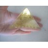 Generic Clear transparent triangle gold sparkle glitter hair claw clip for medium fine (Pattern: Triangle), 1 Count (Pack of 1)