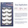 FACE MIRACLE NEW YORK 3D Mink False Eyelashes Full Strip Natural Wispy Fluffy Fake Lashes For Women Thick Cross Long Volume Eyelash Extensions 5 Pairs USA (8036)