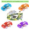 Save Unicorn Tracks Cars Replacement only, Toy Cars for Most Tracks Glow in The Dark, Car Track Accessories with 5 Flashing LED Lights, Compatible with Most Car Tracks for Girls Boys and Kids(4pack)