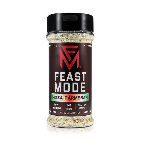 Pizza Parmesan - Feast Mode Flavors - Low Sodium, No MSG, Gluten Free, All Natural, Meal Prep Seasoning, Healthy, Parmesan, Crushed Red Pepper