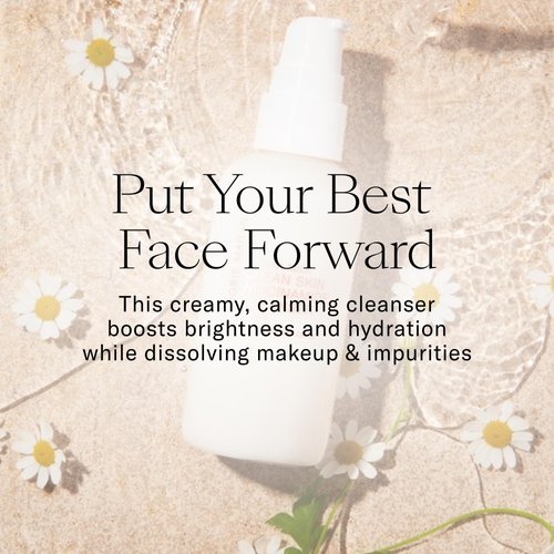 Josie Maran Argan Milk Clean Skin Niacinamide Cleanser - Creamy Face Wash & Makeup Remover - Hydrate Skin While Dissolving Makeup & Impurities (4 Fl Oz)