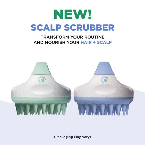 Hair Shampoo Brush and Scalp Exfoliator - Soft Silicone Scalp Massager Hair Growth Stimulator for Wet or Dry Hair - In Shower Scalp Scrubber for Dandruff Removal Made with Recycled Wheat Straw 2 Pack