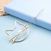 YienDoo Cat Hair Clips Kitty Hair Barrette Non-slip Clip Cute Cat Hairpins Gold Fashion Hollow Headpieces Geometric Metal Head Clip Bobby Pin Ponytail Holder Hair Accessories for Women Girls
