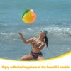 Redvigh Inflatable Beach Ball 4PCS, 16 Inch Rainbow Beach Balls Bulk for Swimming Pool Beach Game Hawaiian Tropical Theme Party Decorations Favors Supplies