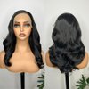 LOLYDEER 13X6 Body Wave Lace Front Wigs Black Wavy Synthetic Lace Front Wig HD Glueless Lace Wigs Pre Plucked Natural Hairline With Baby Hair 18 Inch Wear And Go Wigs For Black Women