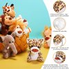 Sumind 12 Pieces Mini Stuffed Forest Animals Jungle Animal Plush Toys 4.8 Inch Cute Plush Elephant Lion Giraffe Tiger Plush for Animal Themed Parties Achievement Award(Sitting)