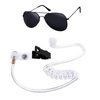 Cosplay Toy Spy Earpiece Headphones and Sunglasses,Spy Costume Men in Black Costume Accessories Fake Ear Piece and Sunglasses Secret Service Security Guard Ear Piece Costume Accessory Kit Spy Stuff