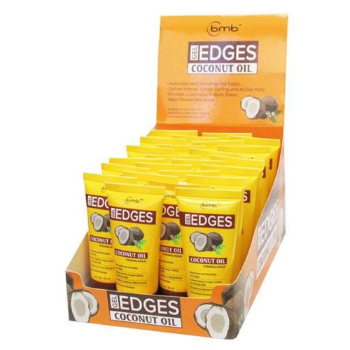 BMB EDGES GEL COCONUT OIL CLEAR -1 FL OZ (24 PC/DISPLAY SET)