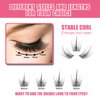 DIY Eyelash Extension, 3D Effect Individual Melt Flare Lash Cluster Natural Lashes Set, Home Eyelash Extension, D curl Lashes Pack 12mm,14mm (14MM-Spikes)