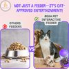 BEGA PET Cat Treat Toy for Indoor Cats - 16.3 '' Cat Interactive & Wand Toy for Bored Adult & Kitten Puzzle Slow Feeder Training Bowl Food Dispenser Track Balls - Christmas & Birthday Gifts (Purple)