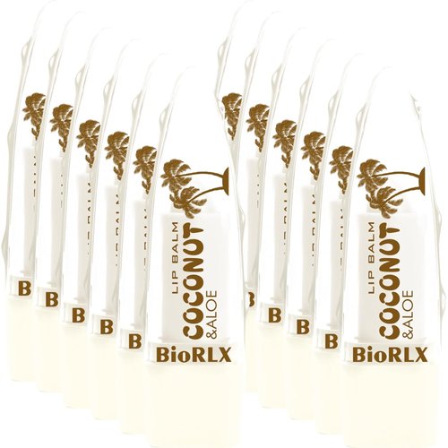 BioRLX Coconut with Aloe Vera Lip Balm (Twelve Lip Balms)