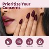CANNI Dark Red Gel Nail Polish, 1Pcs Burgundy Red Gel Polish Deep Red Color Nail Polish Gel High Gloss Soak Off U V Gel Nail French Nail Manicure Salon DIY