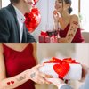 85 PCS 10 sheets Valentines Day Temporary Tattoos Birthday Party Decorations Supplies Favors Decor Themed Red Heart Tattoo Stickers Cute Gifts for Kids Women Girls Baby Shower Wedding Prizes