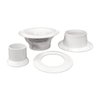 Lippert 360 Siphon RV Roof Vent Cap for Odor Prevention with Universal Fit, Built-In Bug Screen, White Polycarbonate - 389381